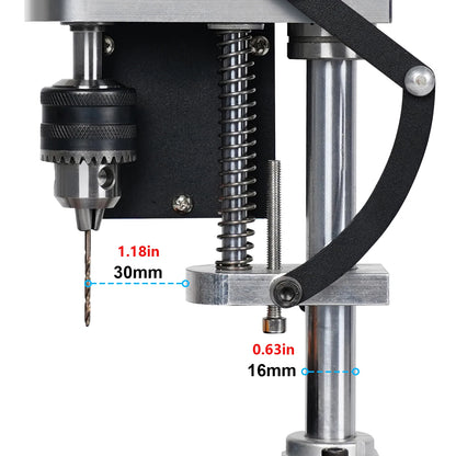 Mini Electric Bench Drill Press Stand Kit 8000 r/min 7-Gear Variable Speed Benchtop Drilling Machine Precise Drill DIY Drilling