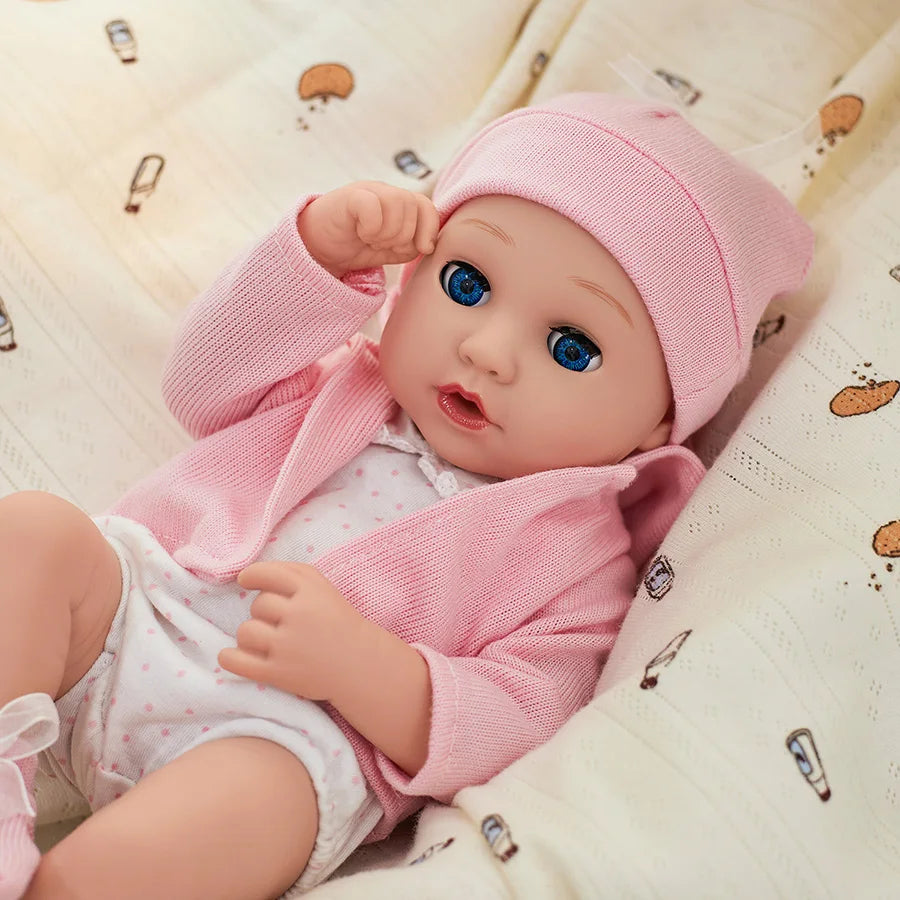 13inch Realistic Reborn Dolls Cute Soft Body Blink Doll Real Life Baby Dolls With Accessories For 3+ Year Old Girls Gifts