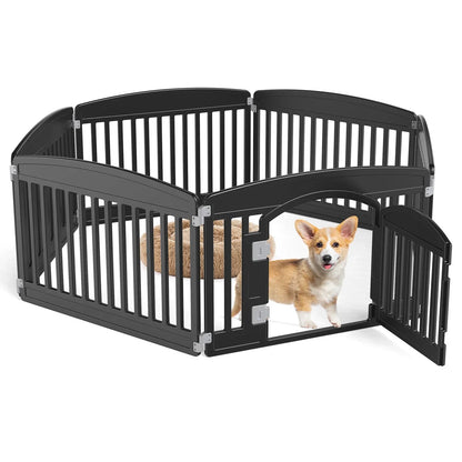 CONCETTA Plastic Dog Playpen 24 Inch, 4/6-Panel Pet Fence for Small Dog