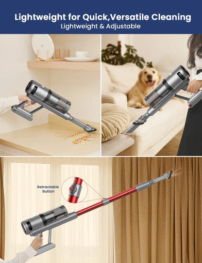 INSE V120 Cordless Vacuum Cleaner 30Kpa Suction for Effective Cleaning 60 minutes Long Runtime with LED Display Wireless Cleaner