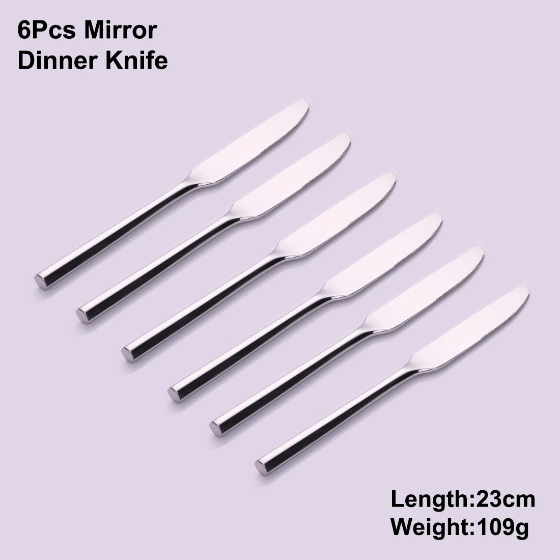 6/16/20Pcs Stainless Steel 304 Cutlery Set Mirror Sliver Tableware Western Hexagonal Handle Dinner Set Matte Knife Fork Spoon