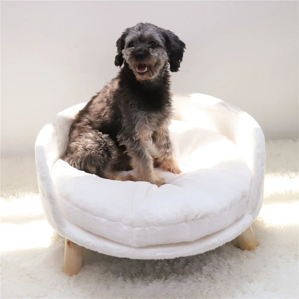 Dog Lounger with Removable Waterproof Padded Cushion