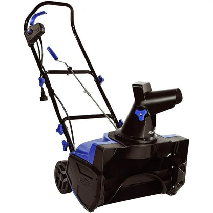 Snow Joe Electric Snow Blower, Push hrower for Driveway Snow Removal, Blue