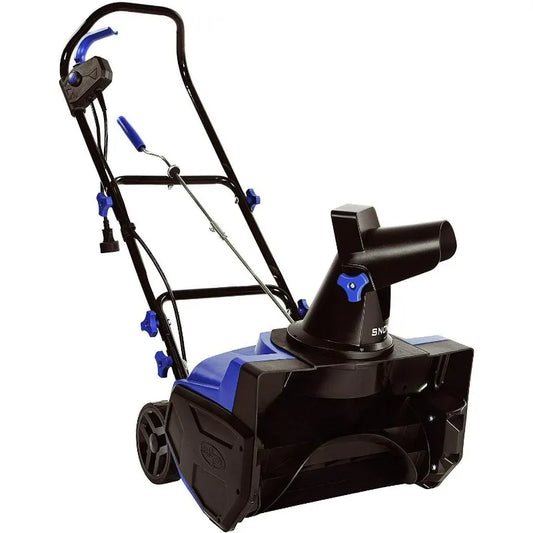 Snow Joe Electric Snow Blower, Push hrower for Driveway Snow Removal, Blue
