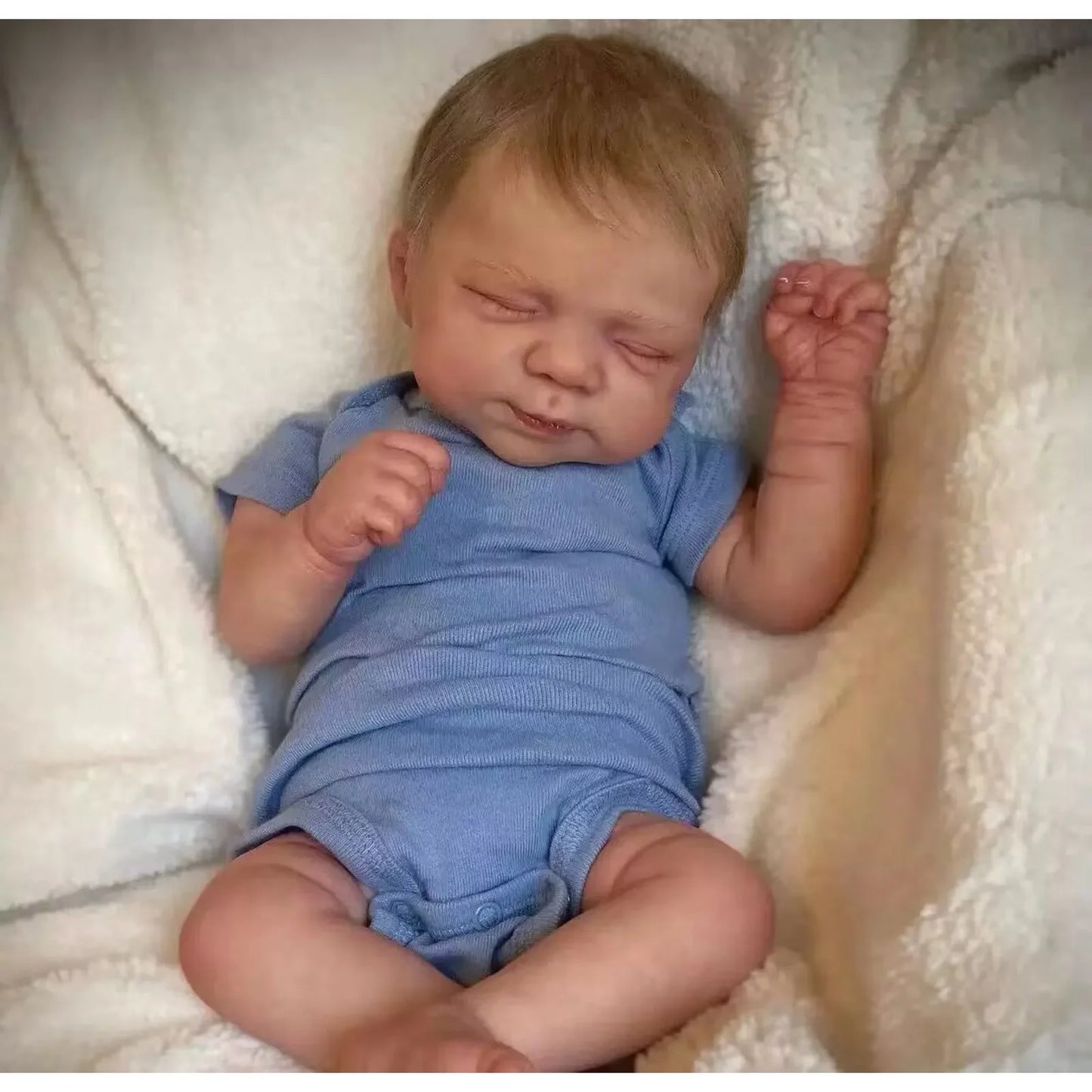 Risbecko 19 inch Already Painted Finished Reborn Baby Doll - Handmade Reborn Preemie Baby Newborn Kids Toy Gift Girl Dolls