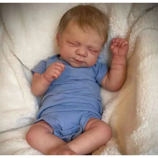 Risbecko 19 inch Already Painted Finished Reborn Baby Doll - Handmade Reborn Preemie Baby Newborn Kids Toy Gift Girl Dolls