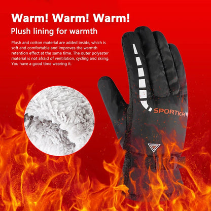 Winter Gloves Waterproof Windproof Warm Full Finger Gloves For Outdoor Sport Ski Bicycle Motorcycle Cycling Thermal Warm Gloves