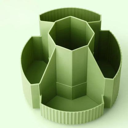 5 Slots Stationery Storage Box 360 Degree Rotating Cute Pencil Cup Pot Desktop Stationery Organizer for Home Office School