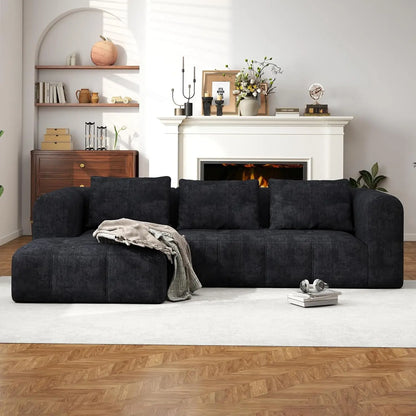 105" Modular Sectional Couches for Living Room, Cloud Sectional Couch with Deep Seat, Convertible L-Shape Couch,, Customized