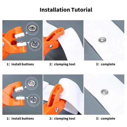 Snap Button Kit With Hand Pressure Pliers 50pcs 100pcs Snaps , Metal Snaps For Sewing, Sewing Snaps For DIY Crafts Clothes Hats