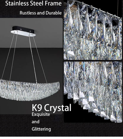 Modern Crystal Ceiling Chandelier For Living Room LED Lustre Hanging Lamps Dining Room Pendant Light Suspension Luminaire Lampen