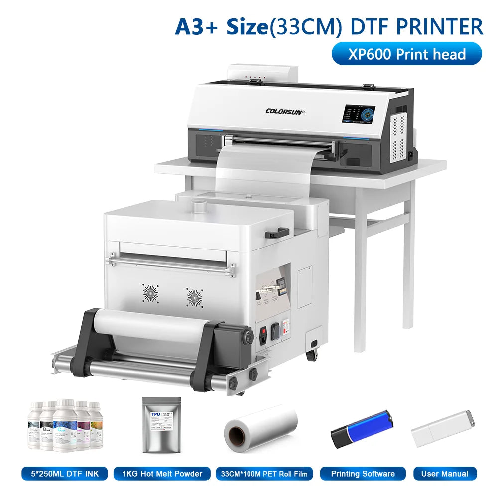 Colorsun A4/A3 DTF Printer Impressora T-Shirt Printing Machine A3/A4 DTF Printers For T-Shirt Hoodies Cloth all Fabric