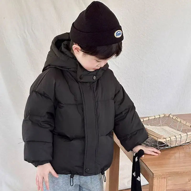 Children Korean Version Boys Girls Thickened Down Clothing Baby Warm Foreign-style Jacket Red Bread Clothing Winter