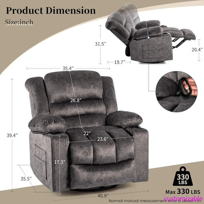 recliner chair rocker modern ergonomic lounge 360 degree swivel single sofa seat living room lounge recliners on clearance foam