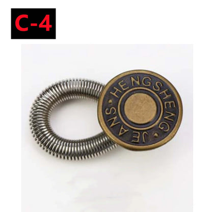 New 10/5/1PC Metal Button Extender For Pants Jeans Free Sewing Adjustable Retractable Waist Extenders Button Waistband Expander