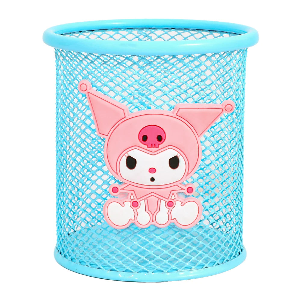 Cute Sanrio Hello Kitty Kuromi Metal Pen Holder School Supplies Cosmetics Storage Gift for Wife