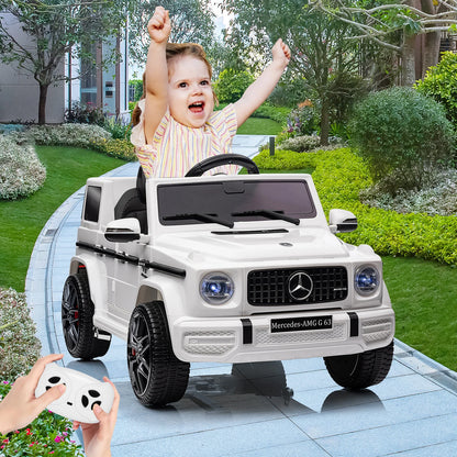 Electric Car for Kids Licensed G63 12V Ride on Toy with Remote Control Kids’ Electric Vehicle with LED Light MP3 USB Bluetooth