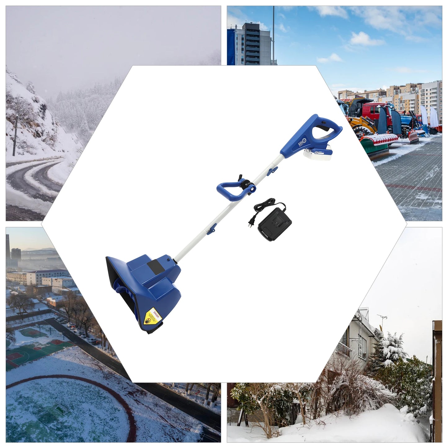 24V Cordless Snow Blower, 11" Clearing Width & 19.7ft Throw, 4.0Ah Battery for Driveways/Sidewalks, Lightweight 15.4lbs, 2500RPM