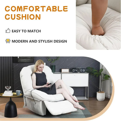 Power Recliner Chair,Massage Rocker Recliner Chairs for Adults with Heated,Oversized Rocker Swivel Chairs, Customized