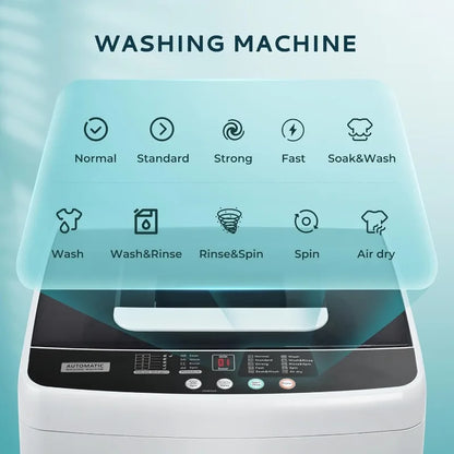 Euhomy Portable Washing Machine, Compact Washer 0.9 Cubic Feet with 10 Programs 5 Water Levels, Drain Pump and LED Display