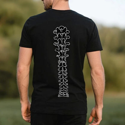 2-Pack of Large White or Black Spine Bone Iron-On or Sew-On Patches, Spine Patches, Black and White Punk, Gothic Style Patches, Oversized Badges, Can Be Used on Bags, Jeans, Jackets, Vests, Can Be Freely Cut and Sewn, DIY Cre