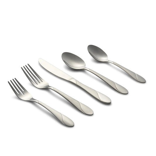 89-Piece Stainless Steel Flatware Set, Service for 12, Complete Silverware Collection for Dining, Entertaining & Dishwasher Safe