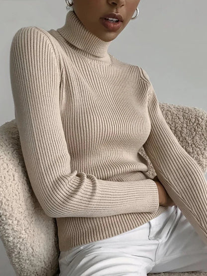 Women Fall Turtleneck Sweater Knitted Soft Pullovers Cashmere Jumpers Basic Soft Sweaters Female Basic Blouse New