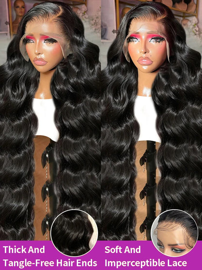 40 50 Inch 13x4 13x6 Body Wave HD Lace Frontal Human Hair Wigs For Women 7x5 Glueless Hd Lace Front Wig PrePlucked 300% Density