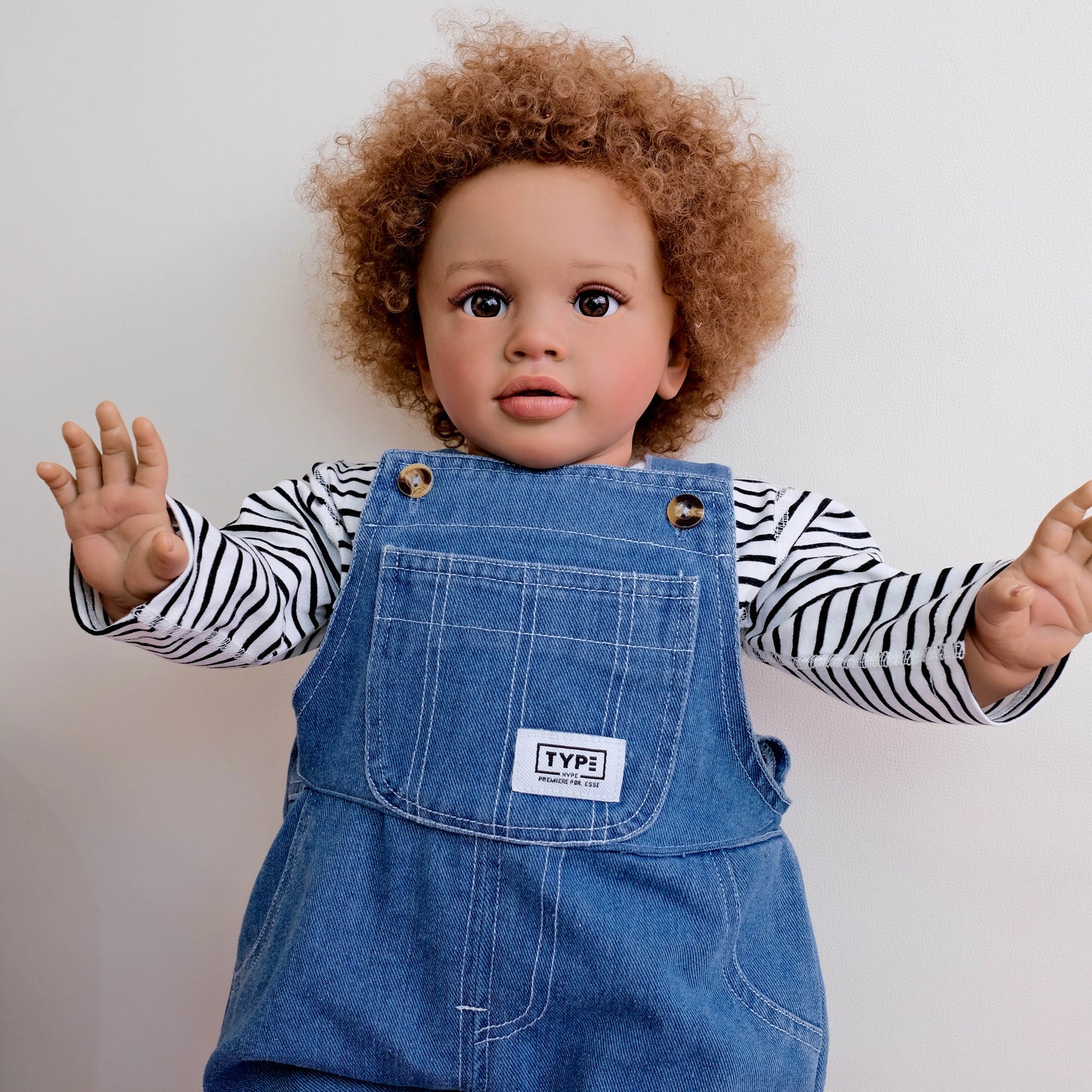 26inches Pippa Already Painted Finished Doll Reborn Toddler Huge Baby Size Dark Skin Lifelike Soft Touch