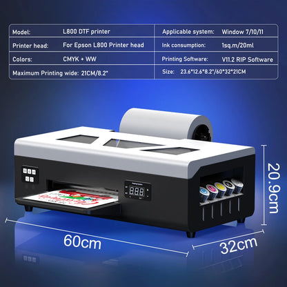 Colorsun A4 DTF Printer Impressora a4 dtf Printing Machine For Epson L805 Direct to Film DTF Printers For T-shirt Hoodies