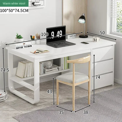 Drawers Study Office Desk Bedroom Student Setup Organizers European Computer Desk Floor Legs Mesa De Computador Modern Furniture