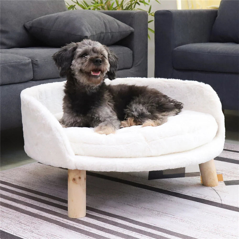 Dog Lounger with Removable Waterproof Padded Cushion