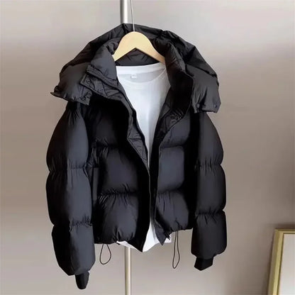 Ladies Short Down Cotton Jacket Women Winter Coat Jackets Warm Down Cotton Parkas New Fashion Hooded Loose Lady Bread Coats