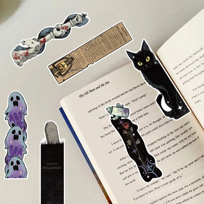 30pcs Retro Horror Bookmarks Halloween Skulls Ghosts Suitable for Teachers Readers and Book Lovers Birthday Gifts