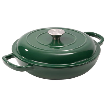 3 QT Enamel Light Cast Iron Dutch Oven, Double Handle Dutch Pot Cooking, Stew, Heavy Duty And Non-Stick, Oven Safety Up To 500°F