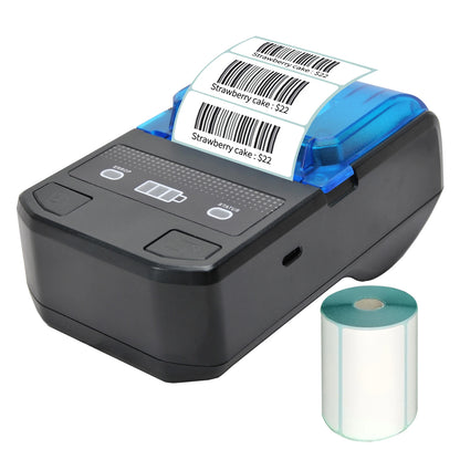 Portable Thermal Label Maker Wireless BT Mini Label Printer 58mm Barcode Printer for Retail Price Tag Warehouse Label Printing