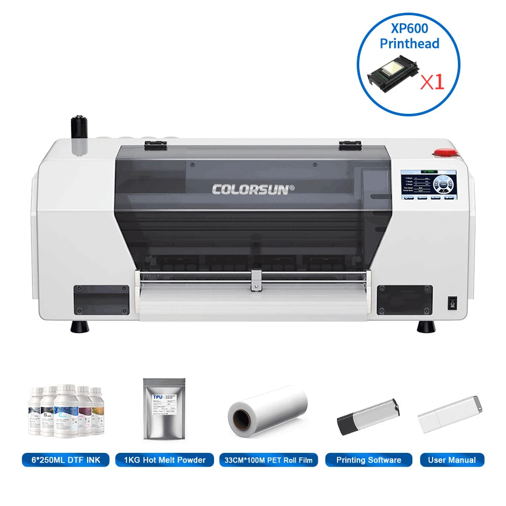 Colorsun A3 DTF Printers For Epson XP600 Impresora a3 dtf Printing Machine Direct to Film T-shirt Printers For T-Shirt Hoodies