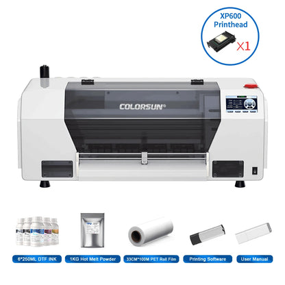 Colorsun A3 DTF Printers For Epson XP600 Impresora a3 dtf Printing Machine Direct to Film T-shirt Printers For T-Shirt Hoodies