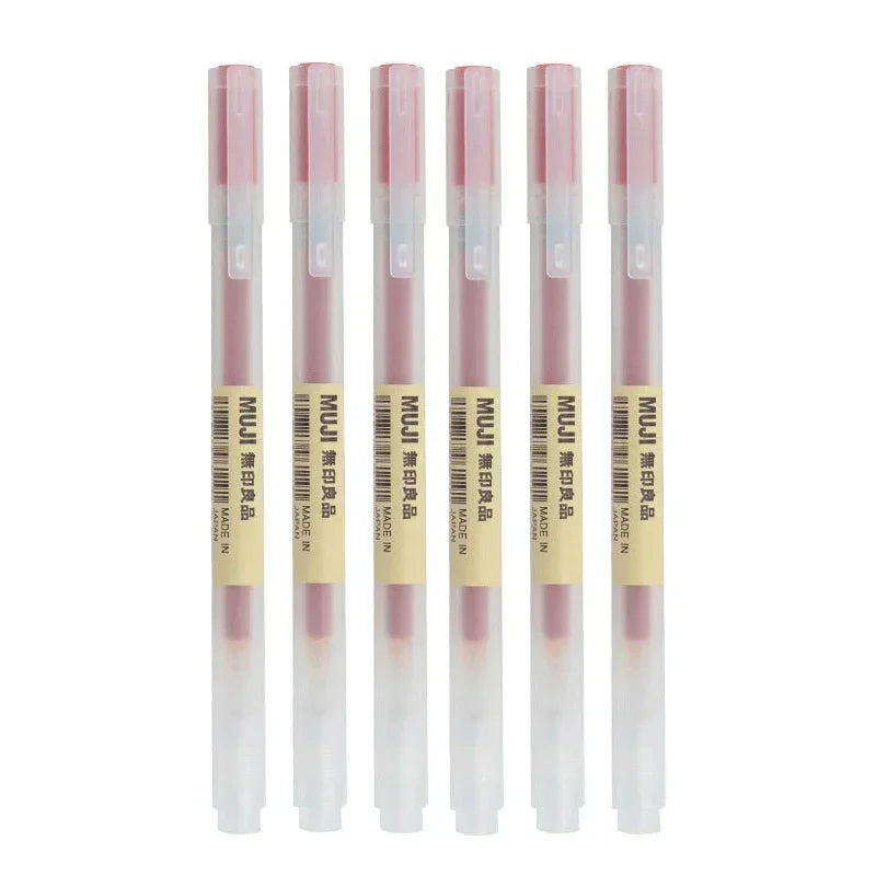 6/8Pcs/Set MUJIs Gel Pen Black/Red/Blue 0.38/0.5mm Ink Japan Color Pen Office School Ballpoint Pen Japanese Kawaii Stationery