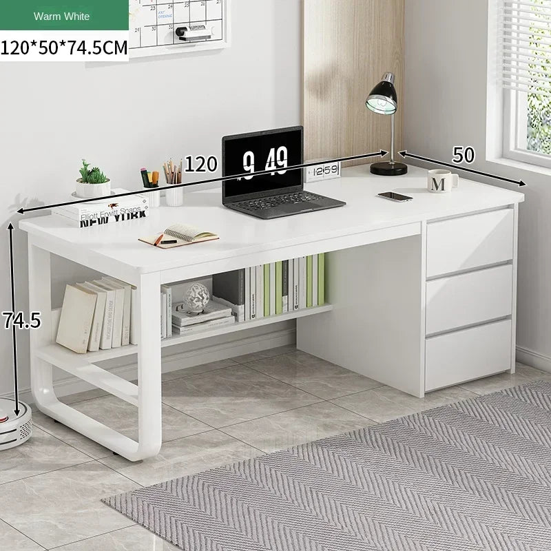 Drawers Study Office Desk Bedroom Student Setup Organizers European Computer Desk Floor Legs Mesa De Computador Modern Furniture