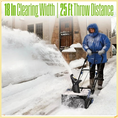 48V Brushless Snow Blower Kit | 18in Steel Auger & LED Light | 25ft Snow Throwing Distance | Snow Joe Compatible