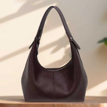 Women Fashion Tote Handbag PU Leather Simple Shoulder Purse Solid Color Soft Hobo Bags Girls Outdoor Daily Bag