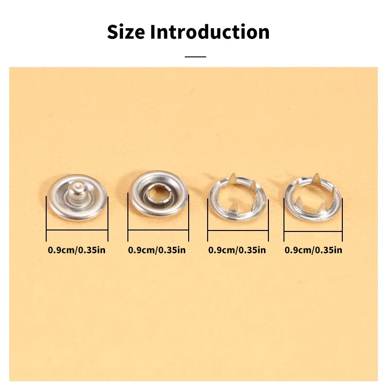 Snap Button Kit With Hand Pressure Pliers 50pcs 100pcs Snaps , Metal Snaps For Sewing, Sewing Snaps For DIY Crafts Clothes Hats