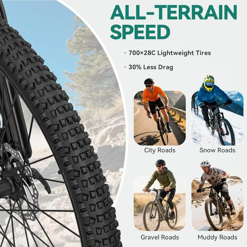 YITAHOME 26 Inch Mountain Bike for Men Women, 21-Speed Adult Bicycle, Double Disc Brake, Front Suspension Fork