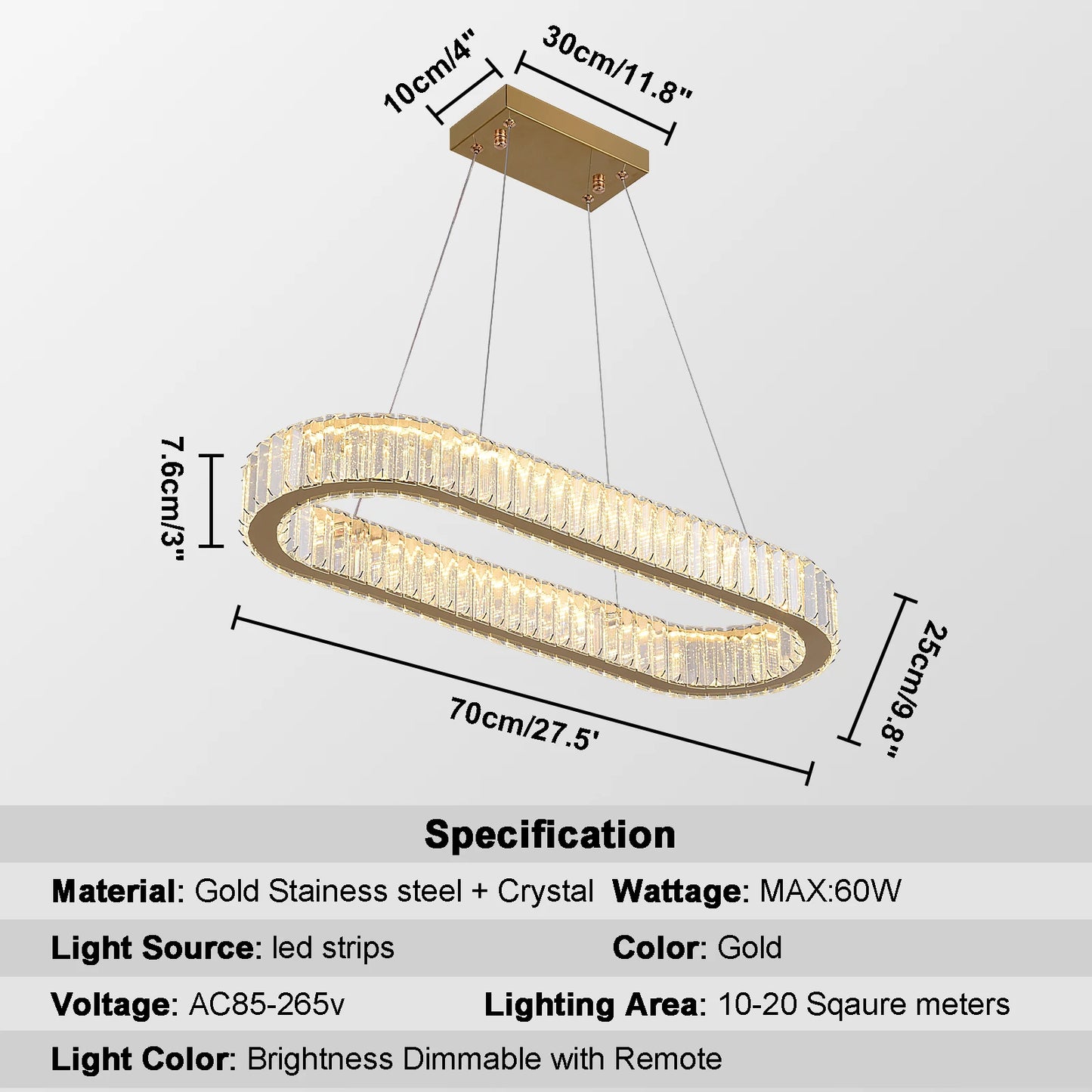 Led Oval Pendant Light Modern Kitchen Island Chandelier Hanging Ceiling Lamp Dining Table Living Room Crystal Decor Lutre Fixtur