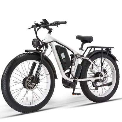 Electric Bike 3000W Dual Motor 52V 26AH Battery Hydraulic Brake Adult Off-Road E Bike 24*4.0 Inch Fat Bike Snow Electric Bicycle