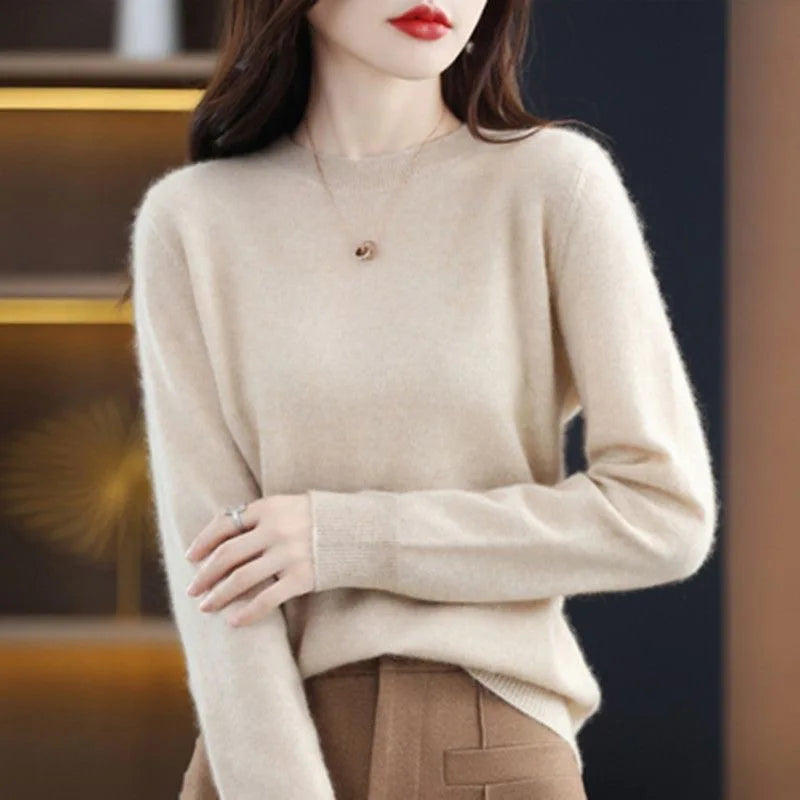 New Women Sweater O-neck Autumn Winter Basic Pullover Warm Casual Pulls Jumpers Korean Fashion Spring Knitwear Bottoming Shirt