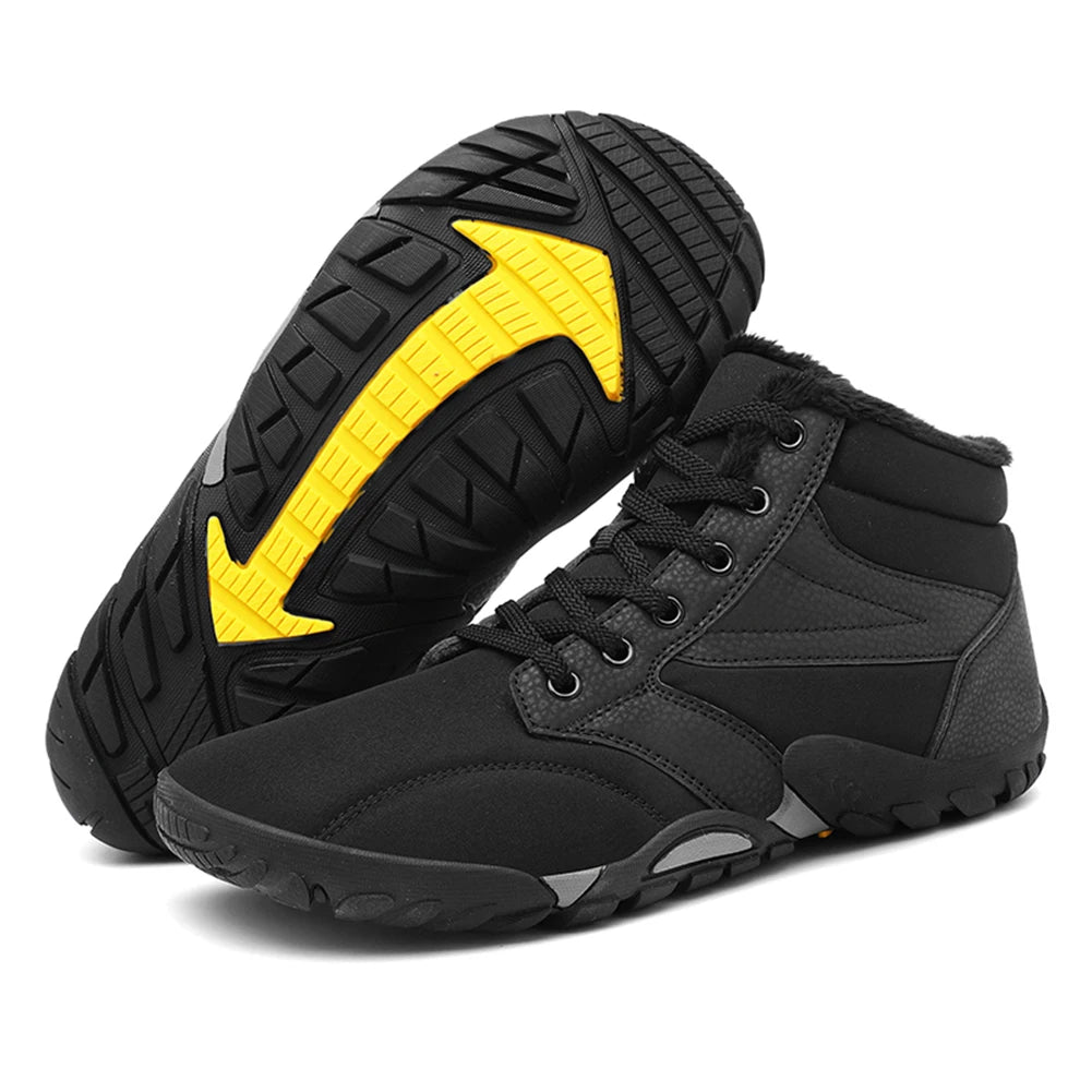 Winter Snow Boots Cold-Proof Trekking Shoes Anti Slip Minimalist Five Finger Boots Lightweight Walking Boots for Hiking Climbing