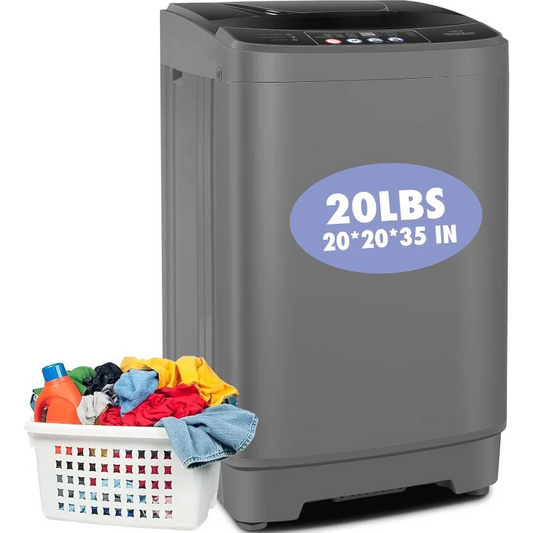 Nictemaw Portable Washing Machine, 20Lbs Capacity Full-Automatic Portable Washer Machine, 2.8Cu.ft Washer and Dryer Combo