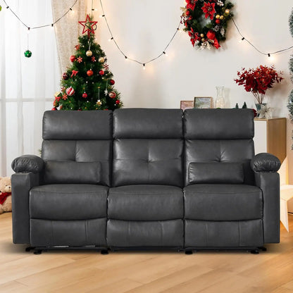 Power Reclining Sofa with Heat and Massage, Electric Reclining Couch with Extended Footrest, Wall Hugger Recliner, Customized